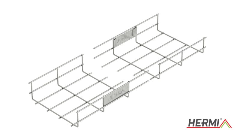 HERMI - Gitterrinne, 60x200x3000 t=4,0mm säurebeständiger Edelstahl U-förmig