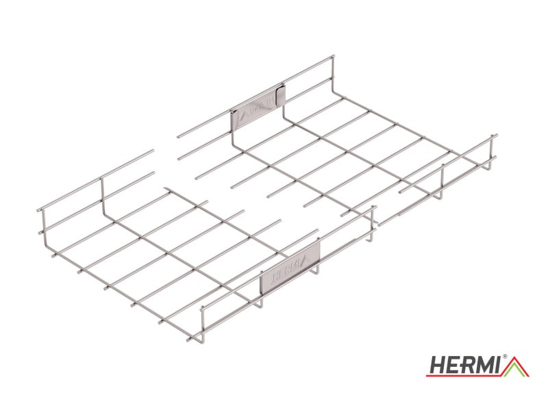 HERMI - Gitterrinne, 60x300x3000 t=4,0mm säurebeständiger Edelstahl U-förmig