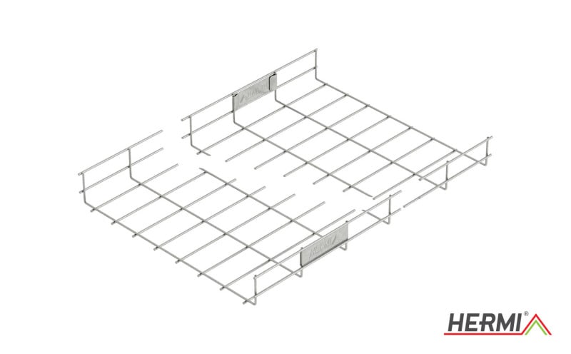 HERMI - Gitterrinne, 60x400x3000 t=4,0mm säurebeständiger Edelstahl U-förmig