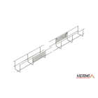 HERMI - Gitterrinne, 60x50x3000 t=3,5mm Stahl feuerverzinkt U-förmig