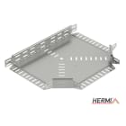 HERMI - T-Stück, 60x100 für Kabelrinnen mit Seitenhöhe 60 mm, Stahl bandverzinkt