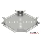 HERMI - Kreuzung, 60x100 für Kabelrinnen mit Seitenhöhe 60 mm Stahl bandverzinkt