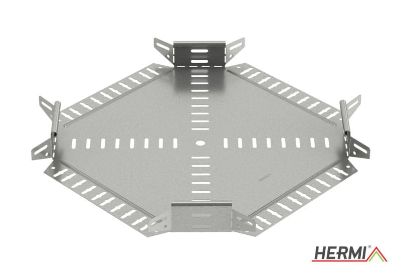 HERMI - Kreuzung, 60x200 für Kabelrinnen mit Seitenhöhe 60 mm Stahl bandverzinkt