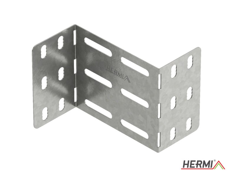 HERMI - Reduzierwinkel ''Z'', 100xAB/100 für Kabelrinnen m. Seitenhöhe 100 mm bandverzinkt