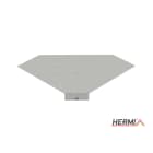 HERMI - Deckel für Bogen 90°, Breite 50 mm Stahl bandverzinkt