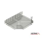 HERMI - T-Stück, 100x500 für Kabelrinnen mit Seitenhöhe 100 mm Stahl bandverzinkt