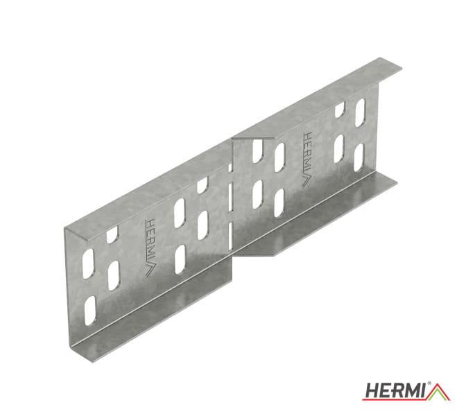 HERMI - Winkelverbinder, 60 mm horizontal für Kabelrinnen mit Seitenhöhe 60 mm