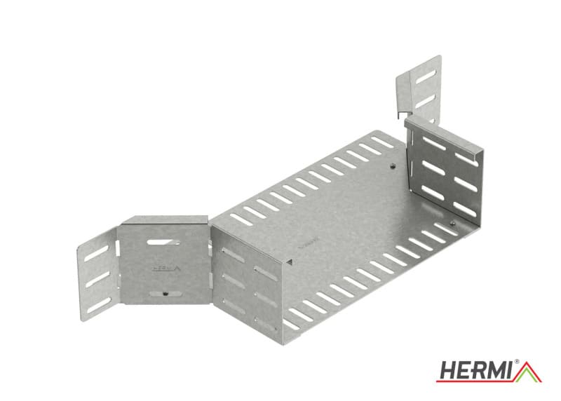 HERMI - Anbau-Abzweigstück, 100x300 t= 1,5 mm für Kabelrinnen mit Seitenhöhe 100 mm