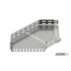 HERMI - Bogen 90°, 60x600 horizontal für Kabelrinnen mit Seitenhöhe 60 mm Edelstahl
