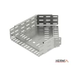 HERMI - Bogen 45°, 100x500 horizontal für Kabelrinnen mit Seitenhöhe 100 mm Edelstahl