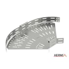 HERMI - Bogen 0-90°, 60x600 verstellbar für Kabelrinnen mit Seitenhöhe 60 mm Edelstahl