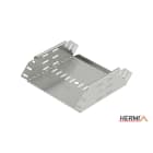HERMI - Steigestück 90°, 100x400 vertikal steigend f. Kabelrinne m. Höhe 100mm Edelstahl