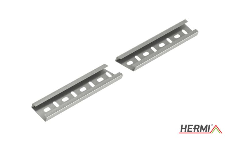 HERMI - Profilschiene, 15x55x15x2000 gelocht Stahl bandverzinkt