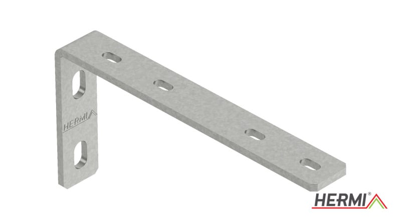 HERMI - Wandwinkel, 100x30x210 für Kabelrinnen bis max. Breite 200mm Edelstahl