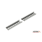 HERMI - Profilschiene, 15x55x15x2000 gelocht Edelstahl