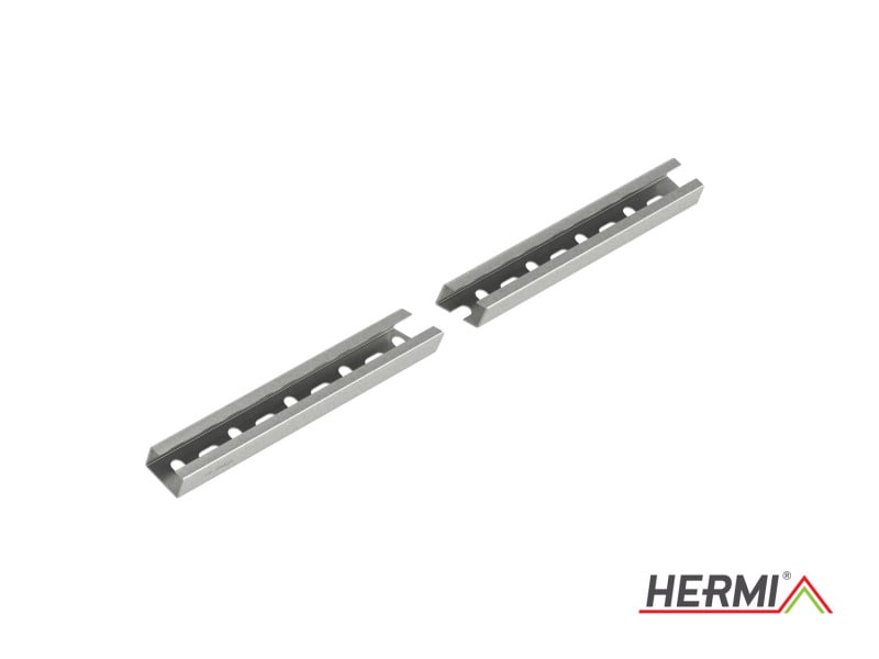 HERMI - Profilschiene, 24x35x2000 gelocht Edelstahl