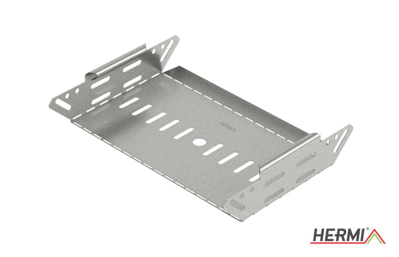 HERMI - Steigestück 90°, 60x500 vertikal steigend f. Kabelrinne h=60mm säureb. Edelstahl