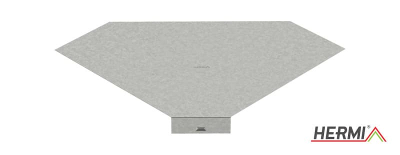HERMI - Deckel für Bogen 90°, Breite 500 mm, säurebeständiger Edelstahl