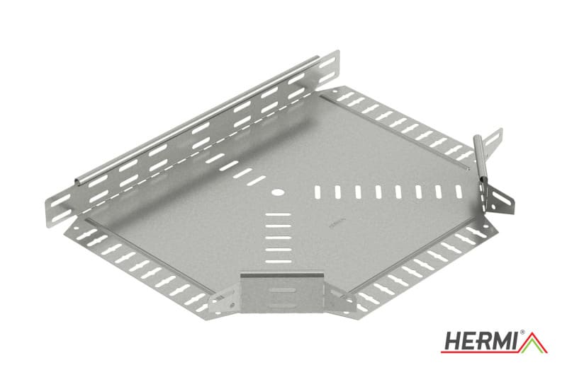HERMI - T-Stück, 60x500 für Kabelrinnen mit Seitenhöhe 60 mm säurebeständiger Edelstahl