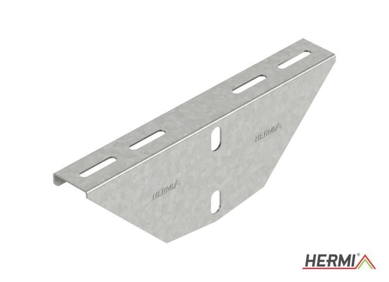 HERMI - Ausleger, beidseitig 653 für 2x Kabelrinnen bis max. Breite 300 mm