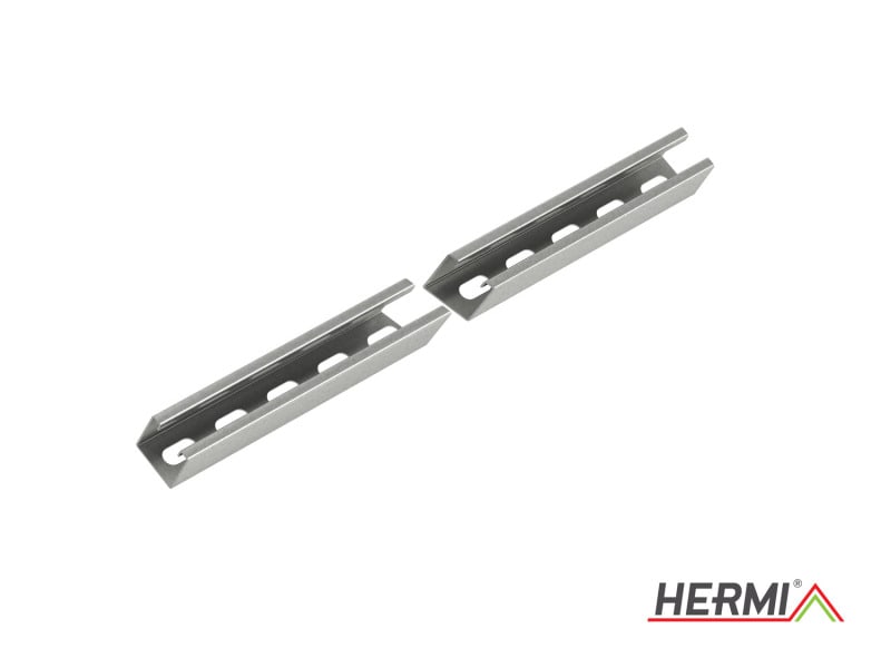 HERMI - Profilschiene, 41x41x3000 t=1,5mm gelocht Stahl bandverzinkt
