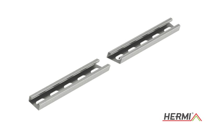HERMI - Profilschiene, 21x41x3000 t=2,0mm gelocht Stahl bandverzinkt