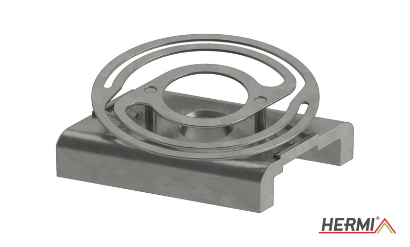 HERMI - Gewindeplatte, Außengewinndeanschluss M10 für Profilschiene Breite 41 mm
