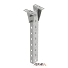 HERMI - Hängestiel, 35x65x3000 U-Stiel mit 2 Anschlusswinkeln säurebeständiger Edelstahl