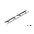 HERMI - Kabelleiter, 60x150x3000 t=1,0mm gelocht genietet Stahl bandverzinkt