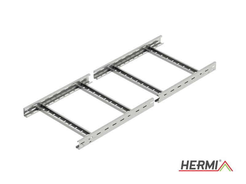 HERMI - Kabelleiter, 60x500x3000 t=1,0mm gelocht genietet Stahl bandverzinkt