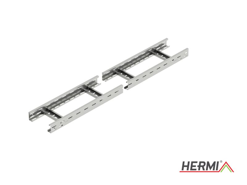 HERMI - Kabelleiter, 60x200x3000 t=1,0mm gelocht genietet Edelstahl