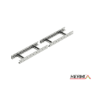 HERMI - Kabelleiter, 60x200x3000 t=1,0mm gelocht genietet Edelstahl