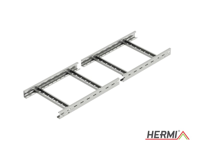 HERMI - Kabelleiter, 60x400x3000 t=1,0mm gelocht genietet Edelstahl