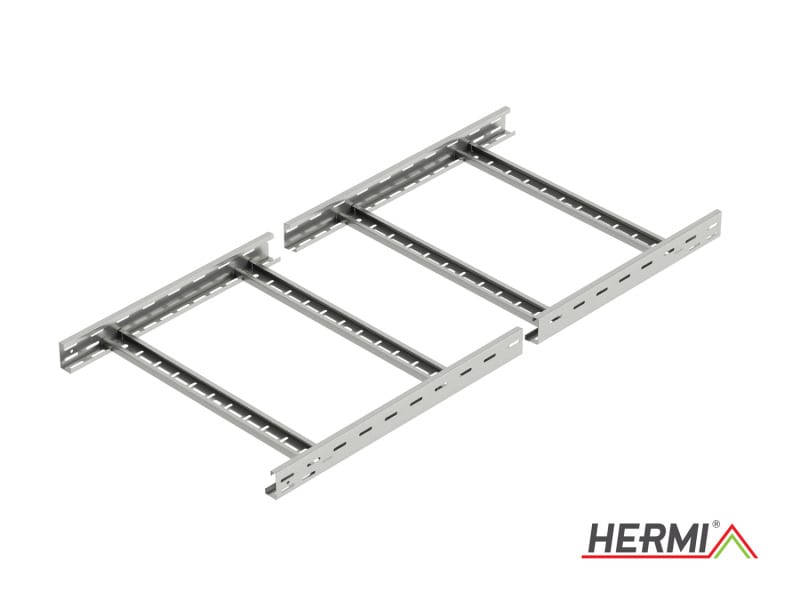HERMI - Kabelleiter, 60x600x3000 t=1,0mm gelocht genietet Edelstahl