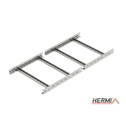 HERMI - Kabelleiter, 60x600x3000 t=1,0mm gelocht genietet Edelstahl