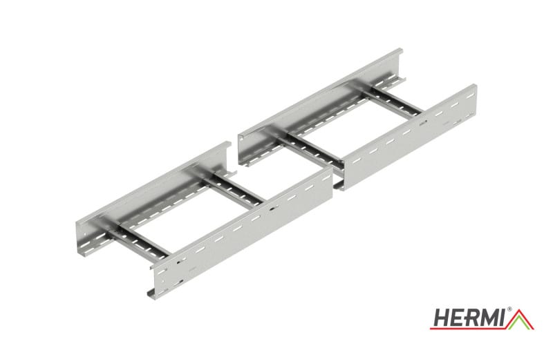HERMI - Kabelleiter, 100x600x3000 t=1,5mm gelocht genietet Edelstahl
