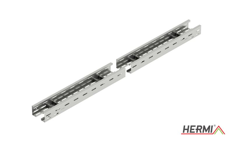 HERMI - Kabelleiter, 60x100x3000 t=1,5mm gelocht genietet Edelstahl