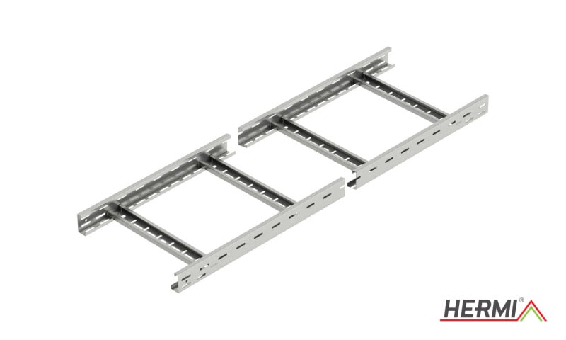 HERMI - Kabelleiter, 60x400x3000 t=1,5mm gelocht genietet säurebeständiger Edelstahl