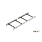 HERMI - Kabelleiter, 60x400x3000 t=1,5mm gelocht genietet säurebeständiger Edelstahl