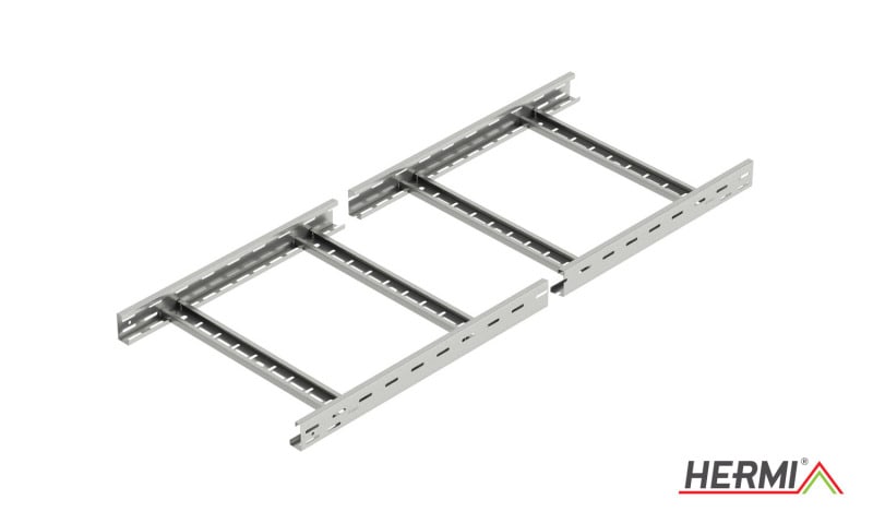 HERMI - Kabelleiter, 60x500x3000 t=1,5mm gelocht genietet säurebeständiger Edelstahl