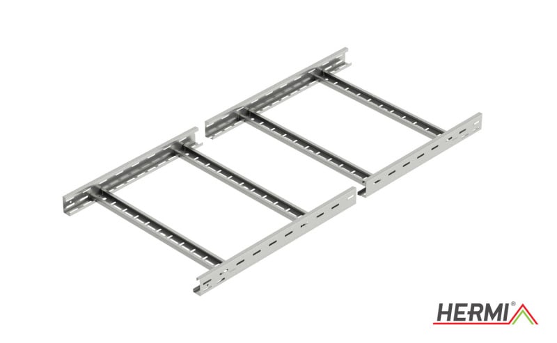 HERMI - Kabelleiter, 60x600x3000 t=1,5mm gelocht genietet säurebeständiger Edelstahl