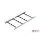 HERMI - Kabelleiter, 60x600x3000 t=1,5mm gelocht genietet säurebeständiger Edelstahl