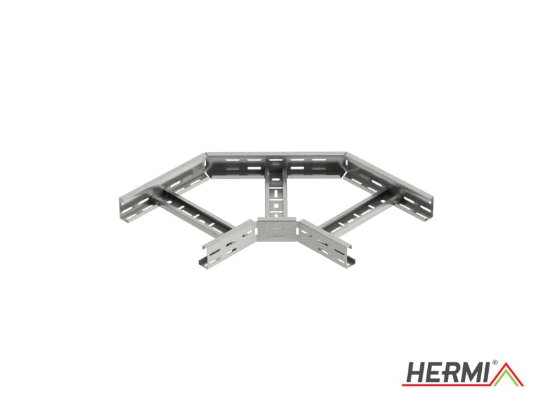 HERMI - Bogen 90°, 60x100 für Kabelleitern mit Seitenhöhe 60 mm horizontal