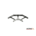 HERMI - Bogen 90°, 60x100  für Kabelleitern mit Seitenhöhe 60 mm horizontal