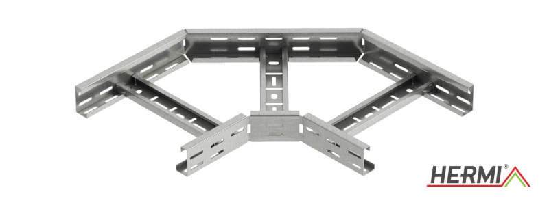 HERMI - Bogen 90°, 60x500  für Kabelleitern mit Seitenhöhe 60 mm horizontal