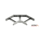 HERMI - Bogen 90°, 60x500  für Kabelleitern mit Seitenhöhe 60 mm horizontal