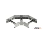 HERMI - Bogen 90°, 100x600 für Kabelleitern mit Seitenhöhe 100 mm horizontal