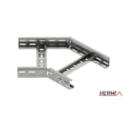 HERMI - Bogen 45°, 60x500 für Kabelleitern mit Seitenhöhe 60 mm horizontal