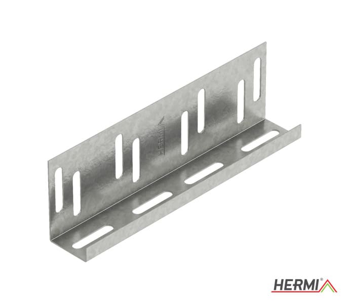 HERMI - Längsverbinder, 60 für Kabelleitern mit Seitenhöhe 60 mm Pulverbeschichtung