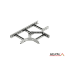 HERMI - T-Stück, 60x400 t=1,5 mm f. Kabelrinnen m. Seitenhöhe 60 mm Stahl feuerverzinkt